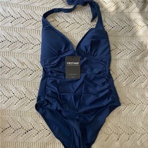 Blue One Piece Swimsuit size Medium